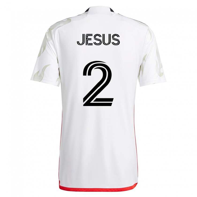 Kandiny Deti Geovane Jesus #2 Biely Dresy Idegenbeli Csapatmez 2023/24 Triĭká