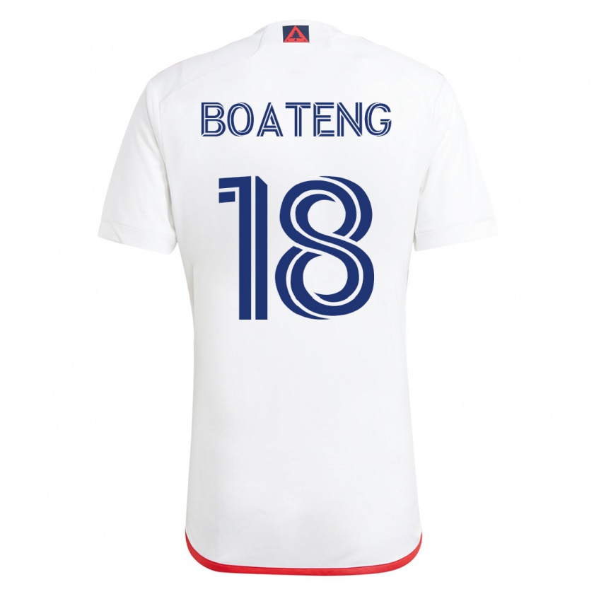 Kandiny Deti Emmanuel Boateng #18 Biela Červená Dresy Idegenbeli Csapatmez 2023/24 Triĭká