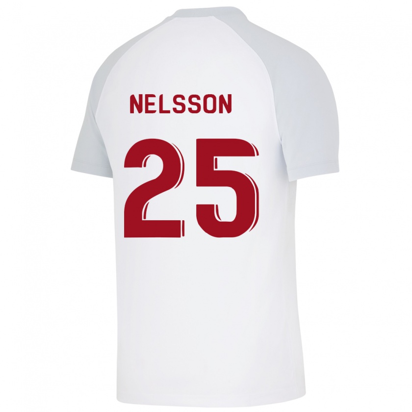 Kandiny Deti Victor Nelsson #25 Biely Dresy Idegenbeli Csapatmez 2023/24 Triĭká