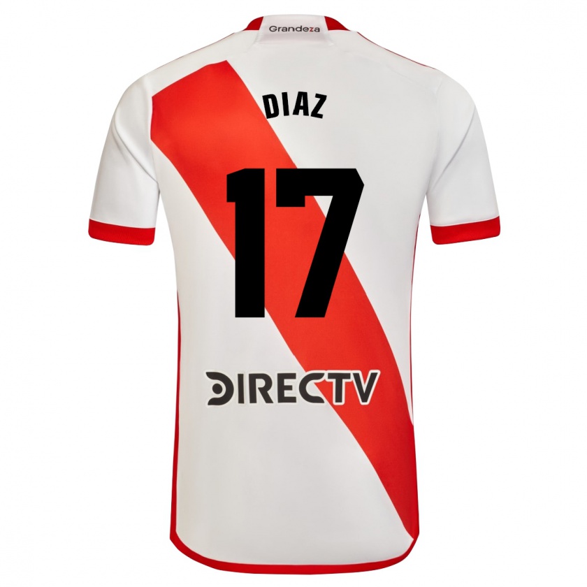 Kandiny Muži Paulo Díaz #17 Biela Červená Dresy Hazai Csapatmez 2023/24 Triĭká