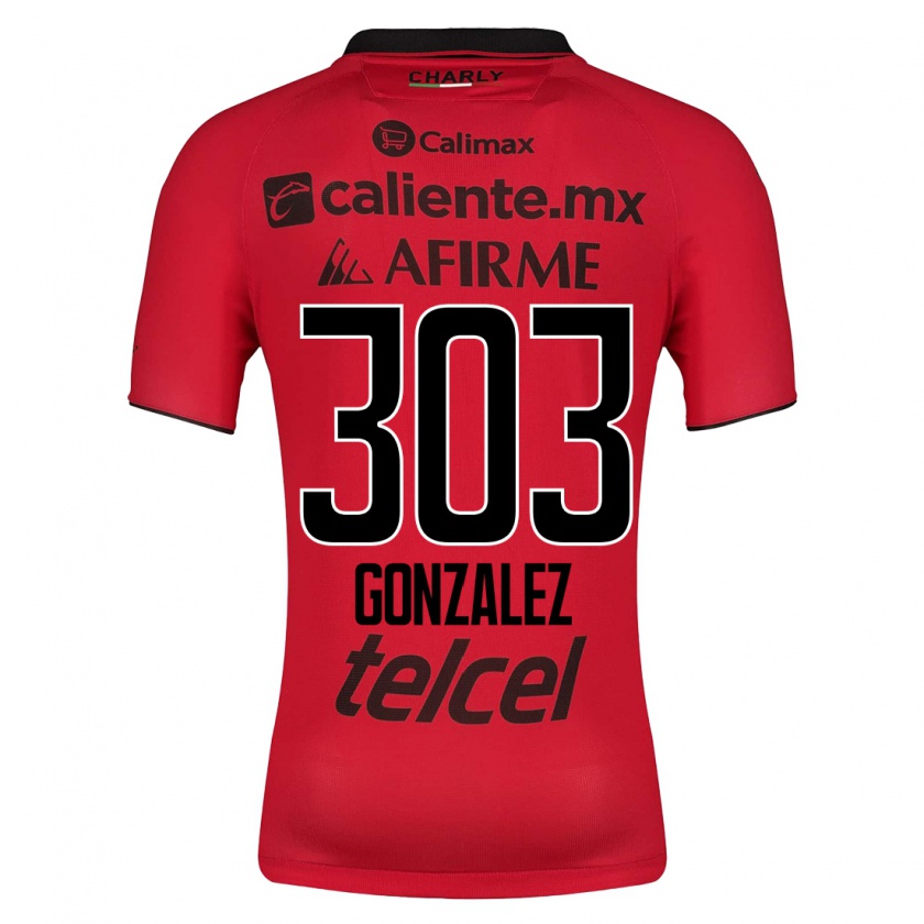 Kandiny Muži Osmar González #303 Červená Dresy Hazai Csapatmez 2023/24 Triĭká
