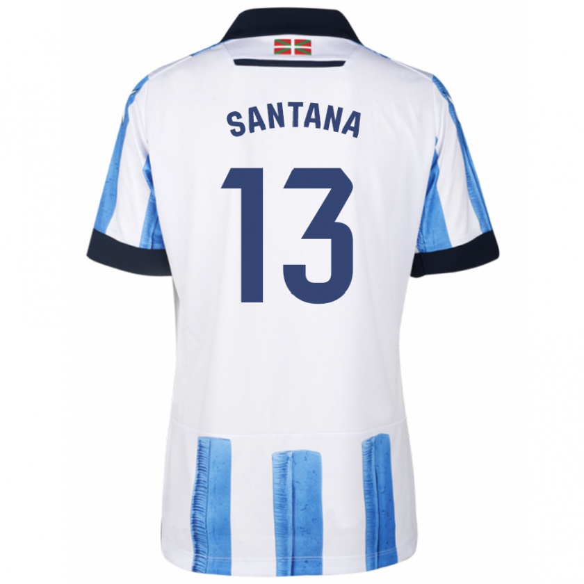 Kandiny Muži Olatz Santana #13 Modrá Biela Dresy Hazai Csapatmez 2023/24 Triĭká