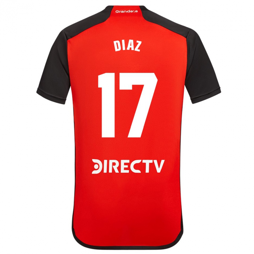 Kandiny Muži Paulo Díaz #17 Červená Dresy Idegenbeli Csapatmez 2023/24 Triĭká