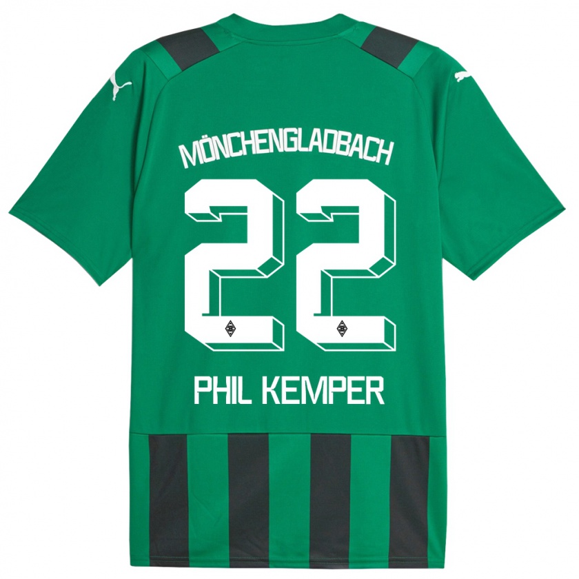 Kandiny Muži Phil Kemper #22 Čierna Zelená Dresy Idegenbeli Csapatmez 2023/24 Triĭká