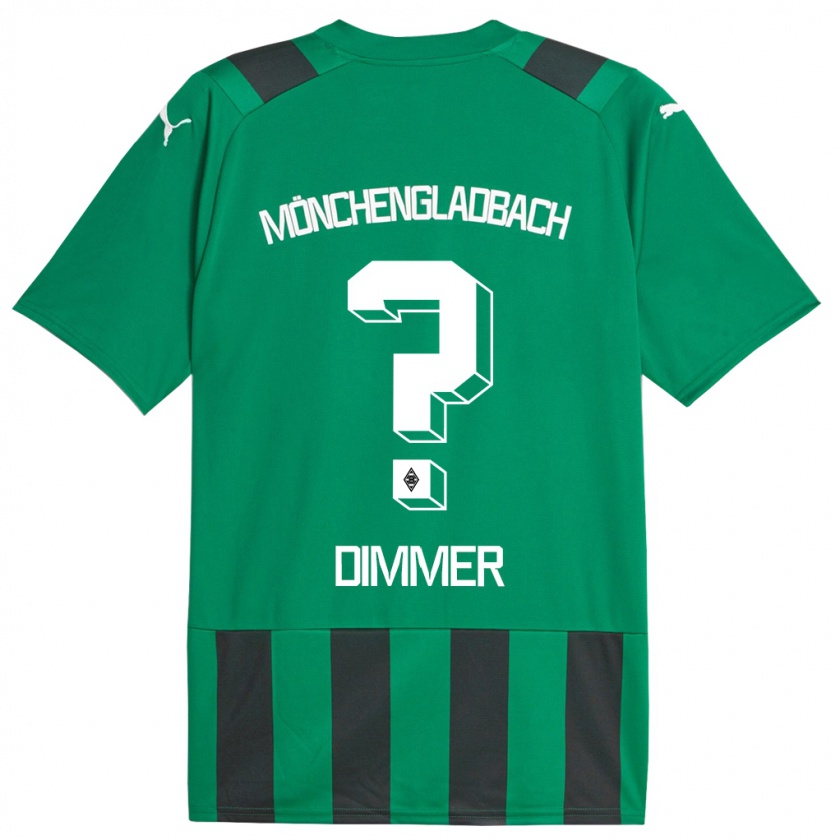 Kandiny Muži Florian Dimmer #0 Čierna Zelená Dresy Idegenbeli Csapatmez 2023/24 Triĭká