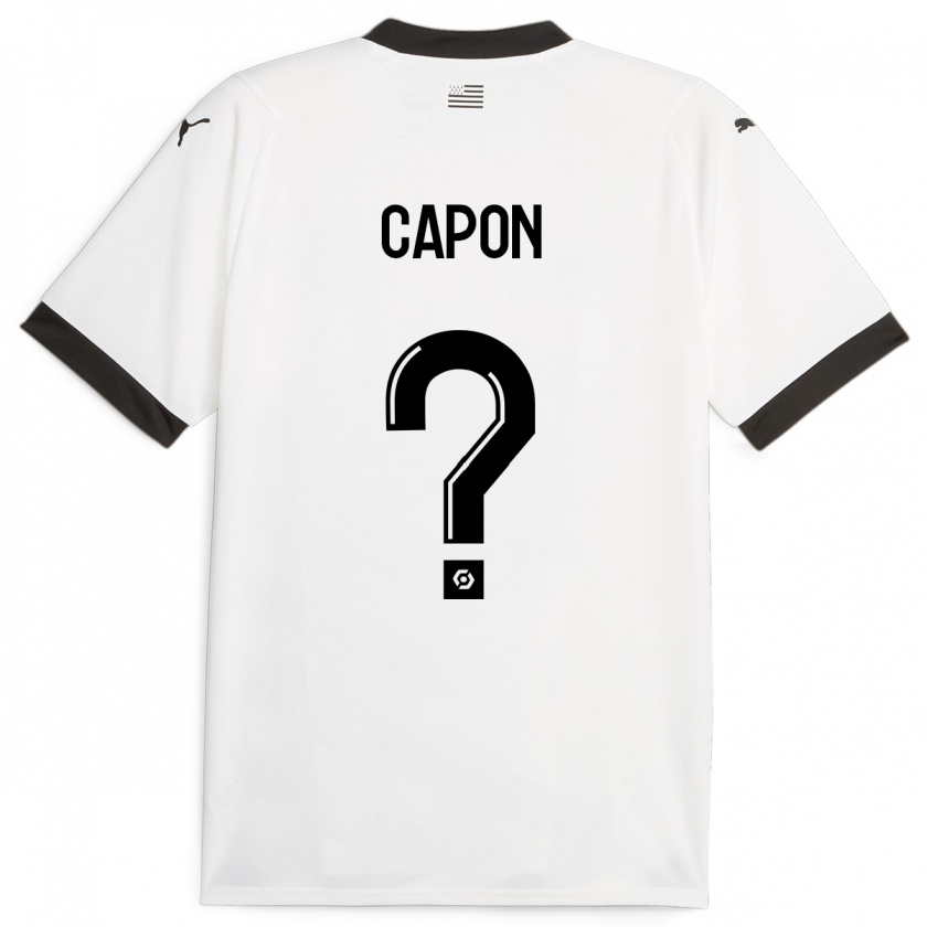 Kandiny Muži José Capon #0 Biely Dresy Idegenbeli Csapatmez 2023/24 Triĭká
