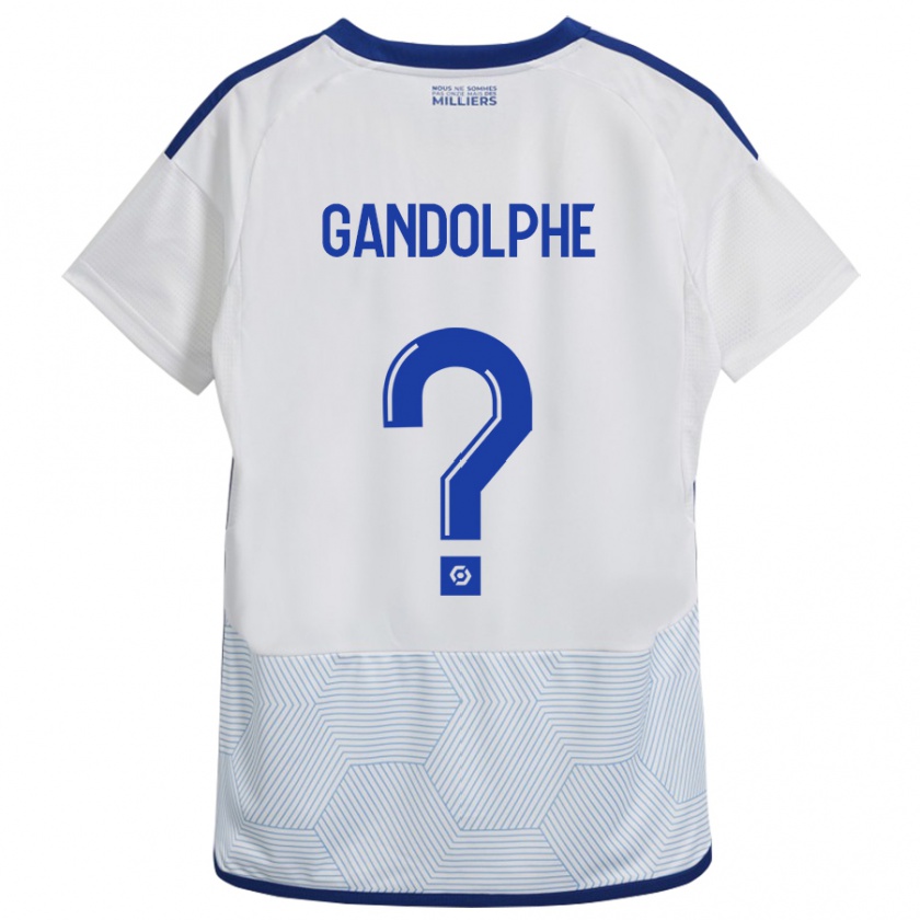 Kandiny Muži Adrien Gandolphe #0 Biely Dresy Idegenbeli Csapatmez 2023/24 Triĭká