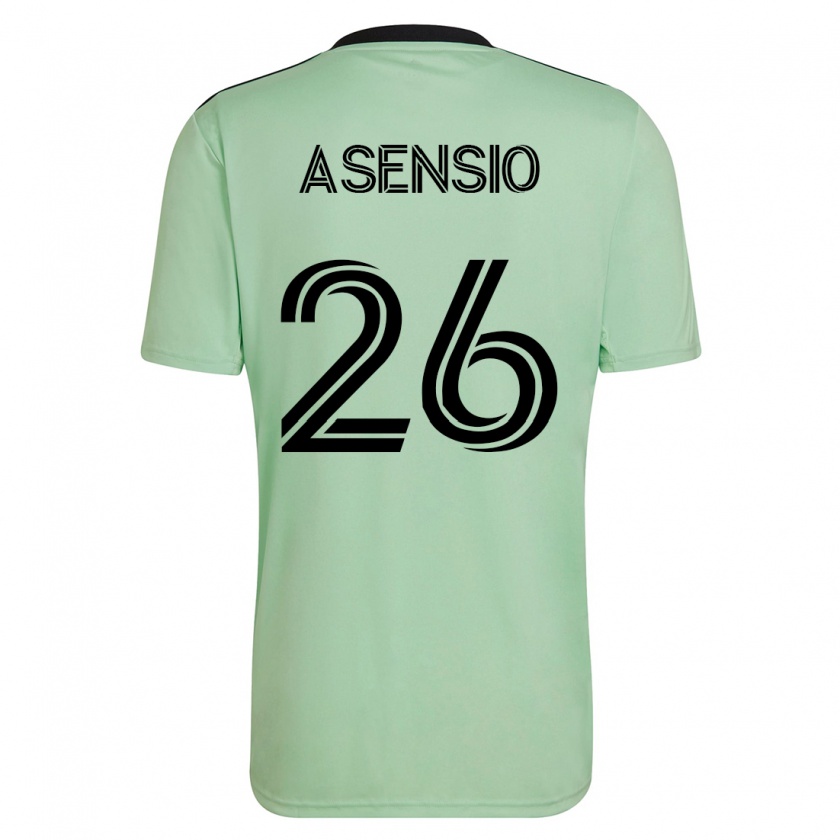 Kandiny Muži Charlie Asensio #26 Svetlo Zelená Dresy Idegenbeli Csapatmez 2023/24 Triĭká