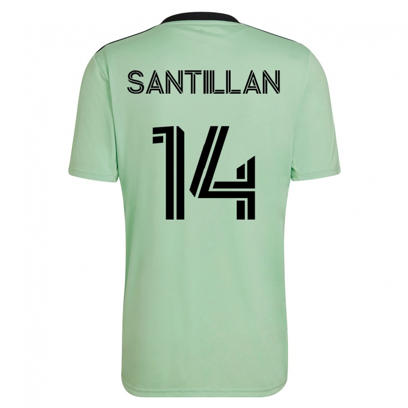 Kandiny Muži Jonathan Santillan #14 Svetlo Zelená Dresy Idegenbeli Csapatmez 2023/24 Triĭká