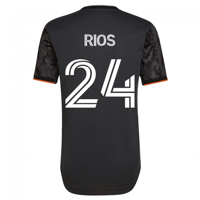 Kandiny Muži Paolo Ríos #24 Čierna Dresy Idegenbeli Csapatmez 2023/24 Triĭká