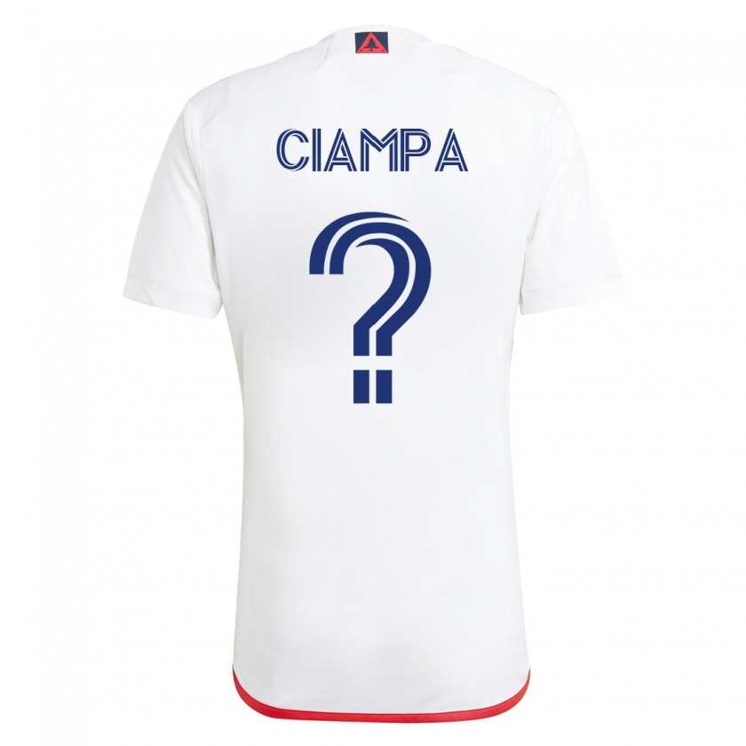 Kandiny Muži Giuseppe Ciampa #0 Biela Červená Dresy Idegenbeli Csapatmez 2023/24 Triĭká