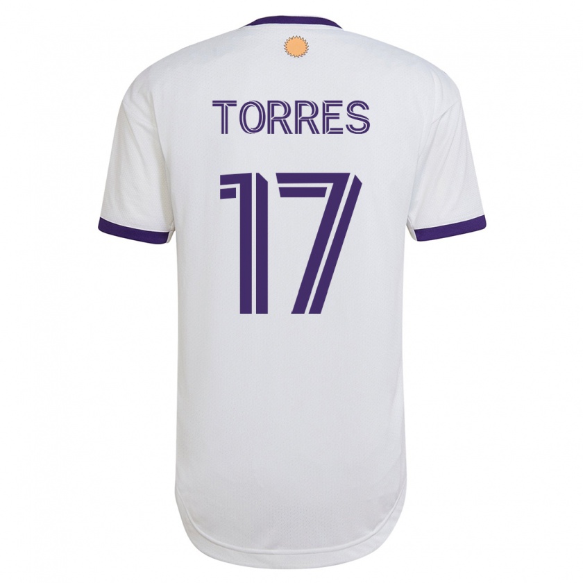 Kandiny Muži Facundo Torres #17 Biely Dresy Idegenbeli Csapatmez 2023/24 Triĭká