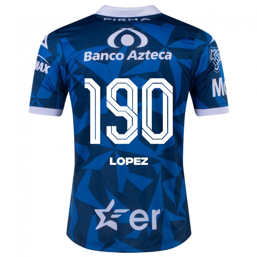 Kandiny Muži Josué López #190 Modrá Dresy Idegenbeli Csapatmez 2023/24 Triĭká