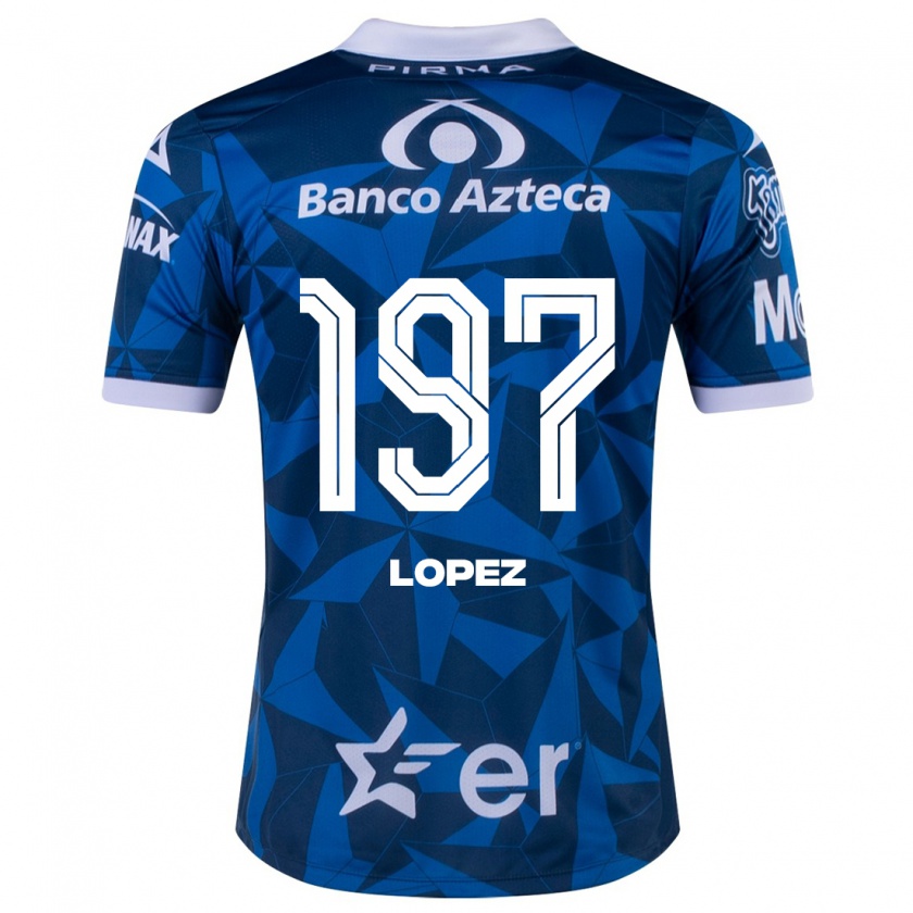 Kandiny Muži Sebastián López #197 Modrá Dresy Idegenbeli Csapatmez 2023/24 Triĭká