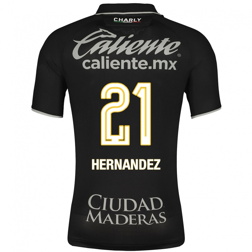 Kandiny Muži Alexa Hernández #21 Čierna Dresy Idegenbeli Csapatmez 2023/24 Triĭká