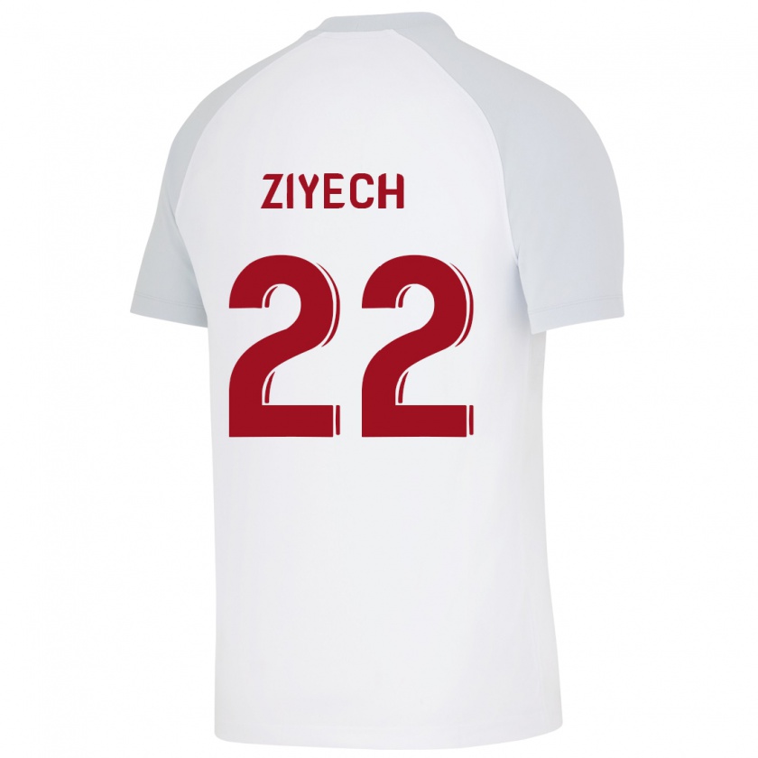 Kandiny Muži Hakim Ziyech #22 Biely Dresy Idegenbeli Csapatmez 2023/24 Triĭká