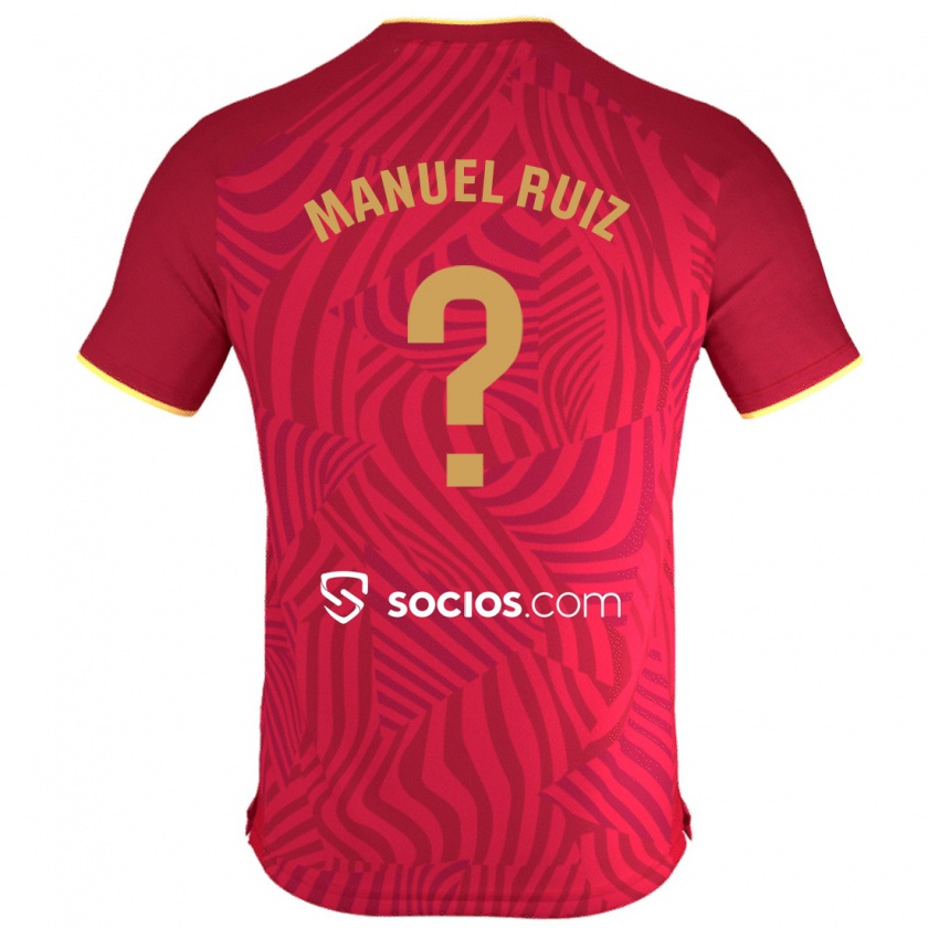 Kandiny Muži José Manuel Ruiz #0 Červená Dresy Idegenbeli Csapatmez 2023/24 Triĭká