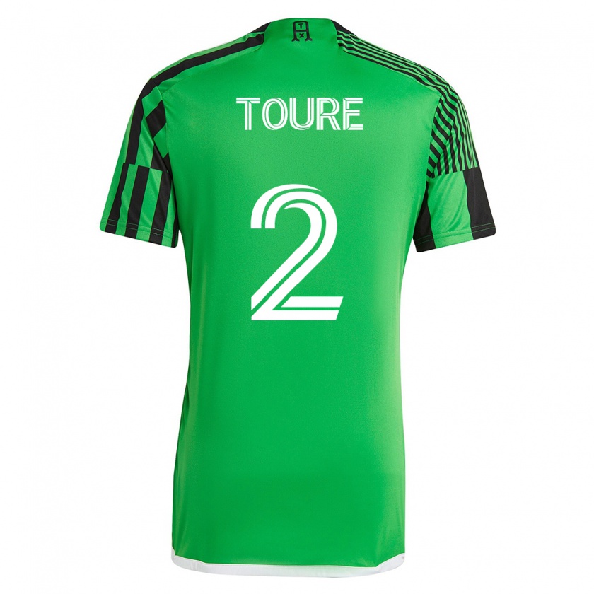 Kandiny Ženy Cheick Touré #2 Zelená Čierna Dresy Hazai Csapatmez 2023/24 Triĭká