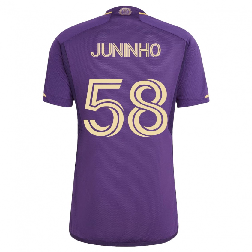 Kandiny Ženy Juninho #58 Fialový Dresy Hazai Csapatmez 2023/24 Triĭká