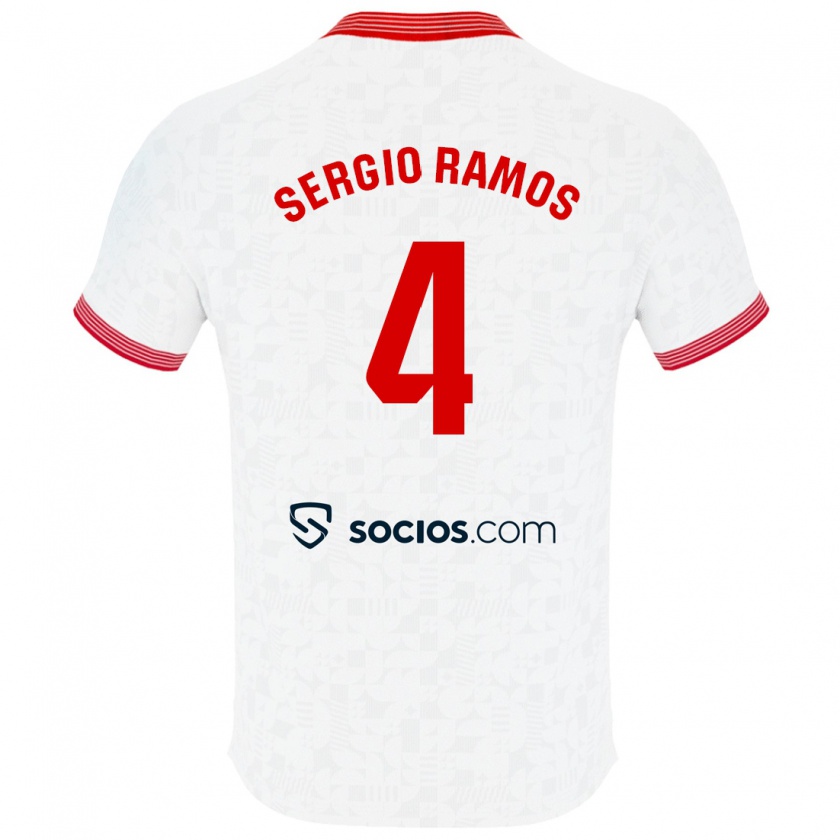Kandiny Ženy Sergio Ramos #4 Biely Dresy Hazai Csapatmez 2023/24 Triĭká