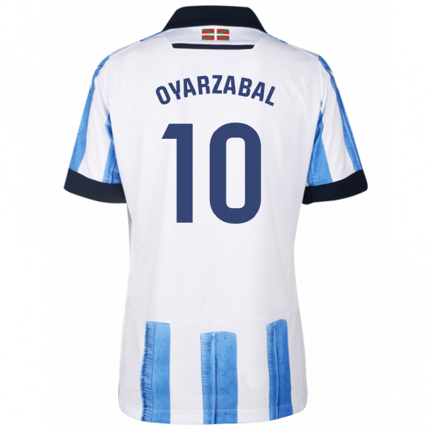 Kandiny Ženy Mikel Oyarzabal #10 Modrá Biela Dresy Hazai Csapatmez 2023/24 Triĭká