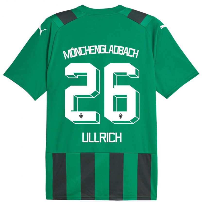 Kandiny Ženy Lukas Ullrich #26 Čierna Zelená Dresy Idegenbeli Csapatmez 2023/24 Triĭká