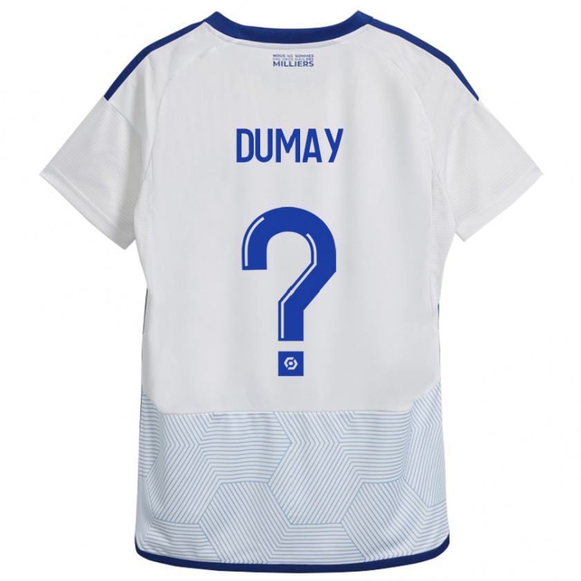 Kandiny Ženy Yoann Dumay #0 Biely Dresy Idegenbeli Csapatmez 2023/24 Triĭká