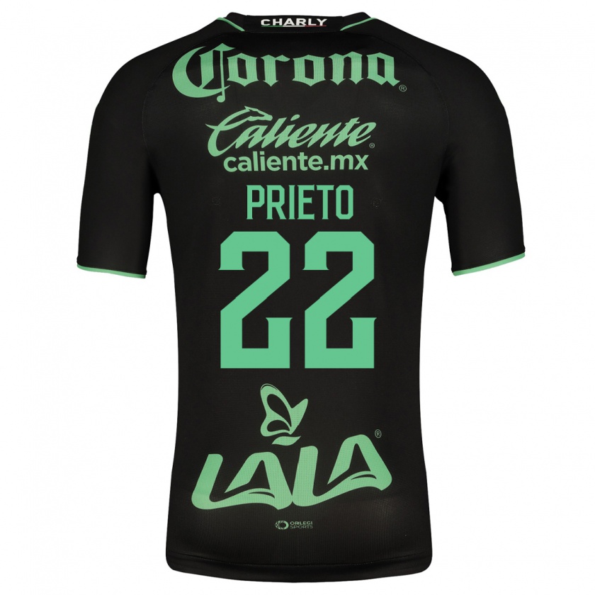 Kandiny Ženy Ronaldo Prieto #22 Čierna Dresy Idegenbeli Csapatmez 2023/24 Triĭká