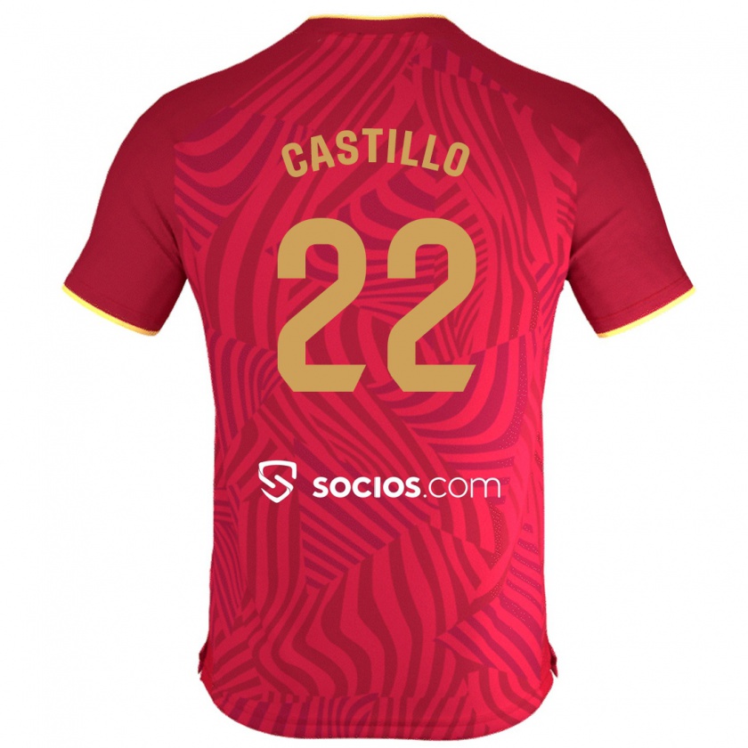 Kandiny Ženy José Castillo #22 Červená Dresy Idegenbeli Csapatmez 2023/24 Triĭká