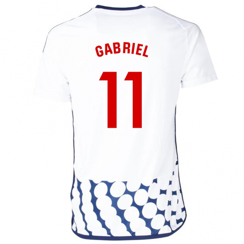 Kandiny Ženy Sergio Gabriel #11 Biely Dresy Idegenbeli Csapatmez 2023/24 Triĭká