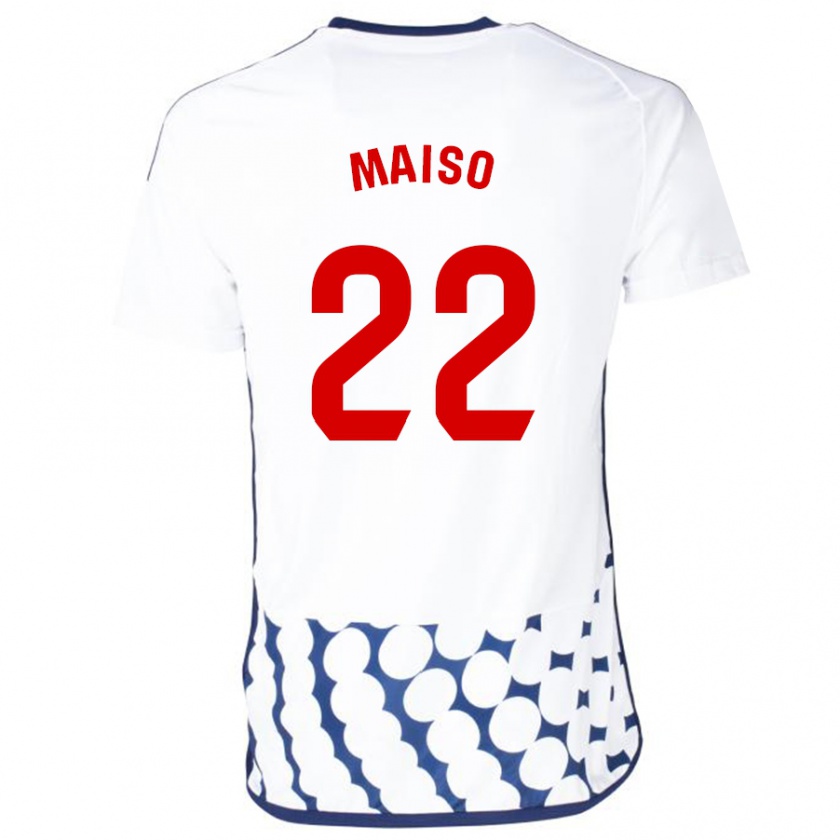 Kandiny Ženy Álvaro Maiso #22 Biely Dresy Idegenbeli Csapatmez 2023/24 Triĭká