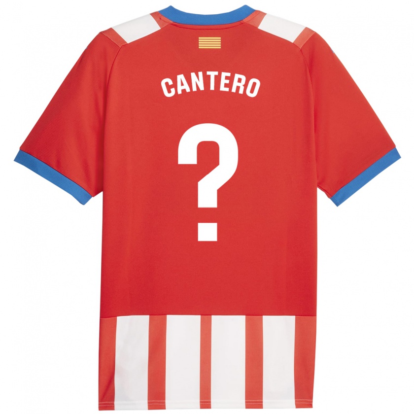 Kandiny Deti Adrian Cantero #0 Červená Biela Dresy Hazai Csapatmez 2023/24 Triĭká