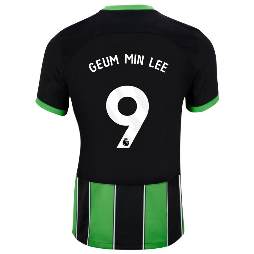 Kandiny Deti Lee Geum-Min #9 Čierna Zelená Dresy Idegenbeli Csapatmez 2023/24 Triĭká