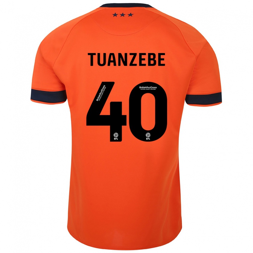 Kandiny Deti Axel Tuanzebe #40 Oranžová Dresy Idegenbeli Csapatmez 2023/24 Triĭká