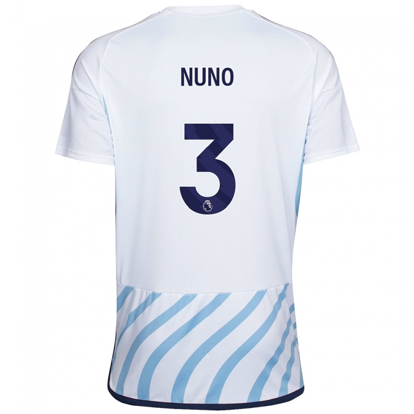Kandiny Deti Nuno Tavares #3 Biela Modrá Dresy Idegenbeli Csapatmez 2023/24 Triĭká
