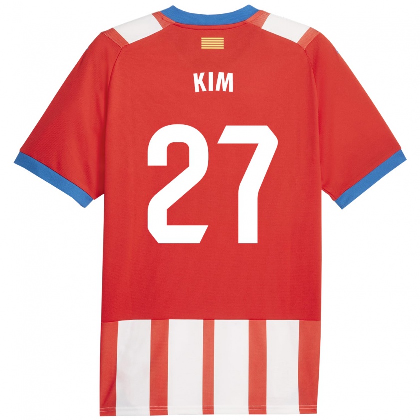 Kandiny Muži Min-Su Kim #27 Červená Biela Dresy Hazai Csapatmez 2023/24 Triĭká