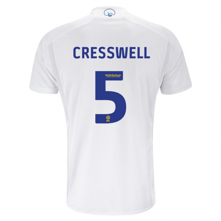 Kandiny Muži Charlie Cresswell #5 Biely Dresy Hazai Csapatmez 2023/24 Triĭká