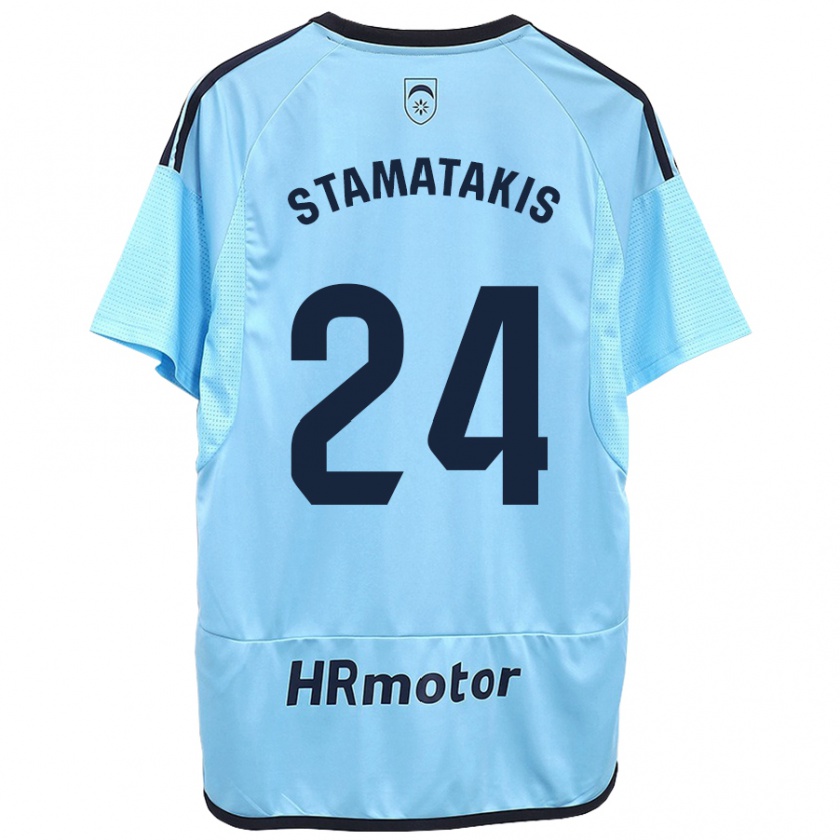 Kandiny Muži Dimitrios Stamatakis #24 Modrá Dresy Idegenbeli Csapatmez 2023/24 Triĭká
