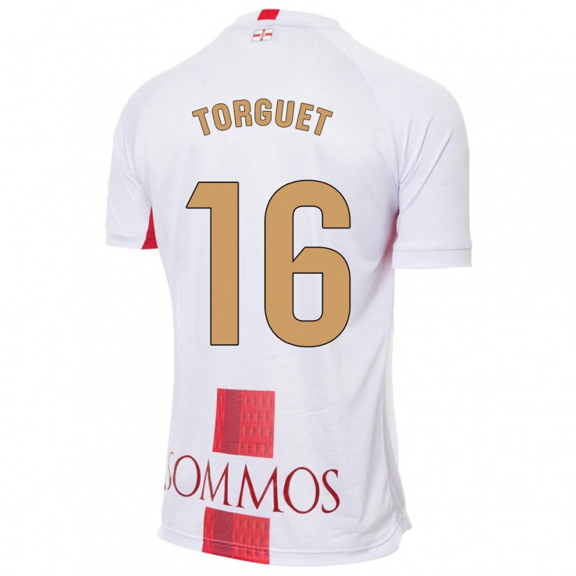 Kandiny Muži Miguel Torguet #16 Biely Dresy Idegenbeli Csapatmez 2023/24 Triĭká