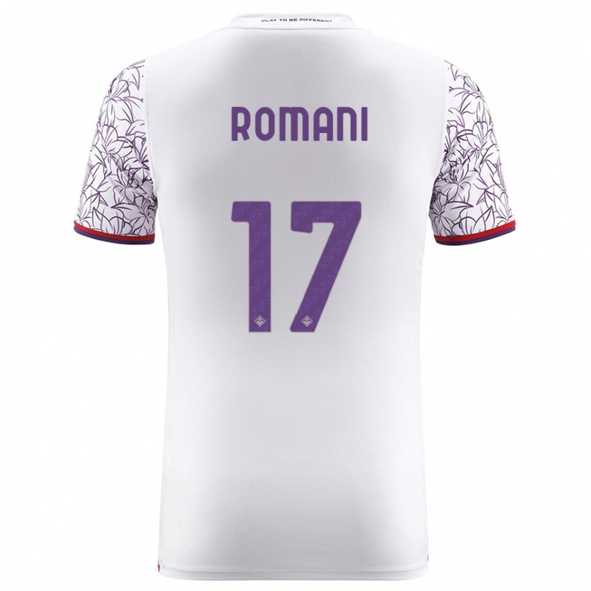 Kandiny Muži Lorenzo Romani #17 Biely Dresy Idegenbeli Csapatmez 2023/24 Triĭká