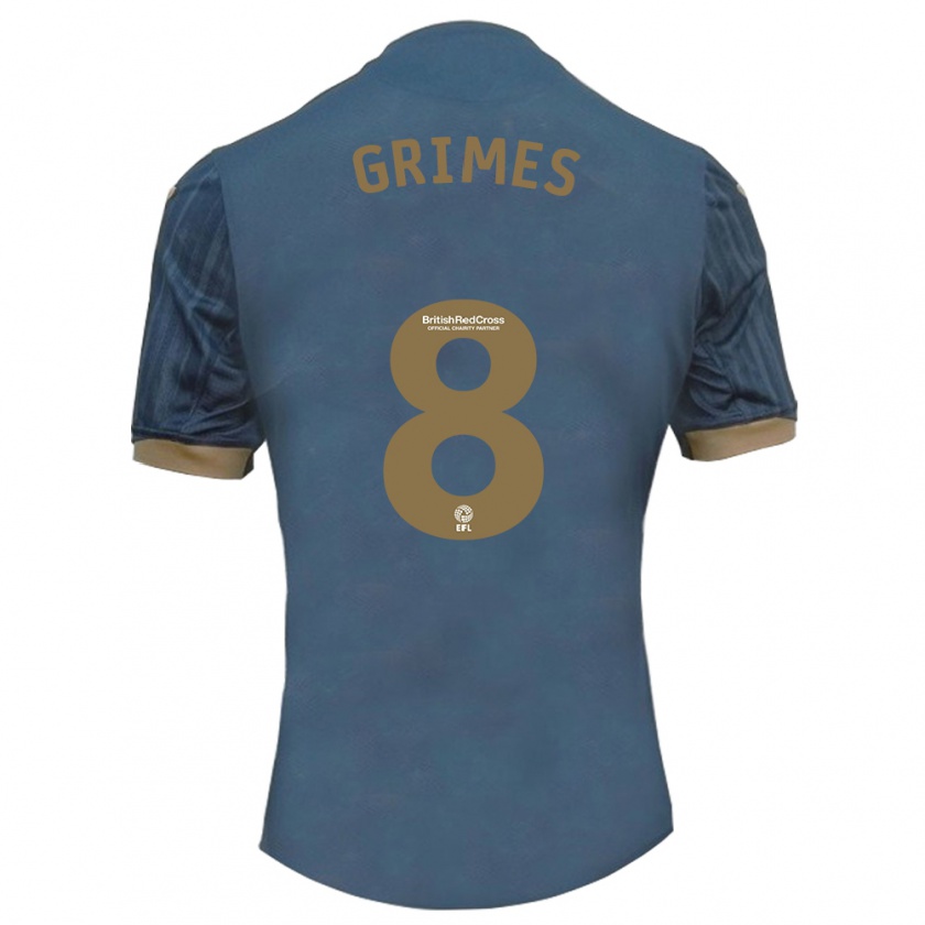 Kandiny Muži Matt Grimes #8 Tmavo Modrozelená Dresy Idegenbeli Csapatmez 2023/24 Triĭká
