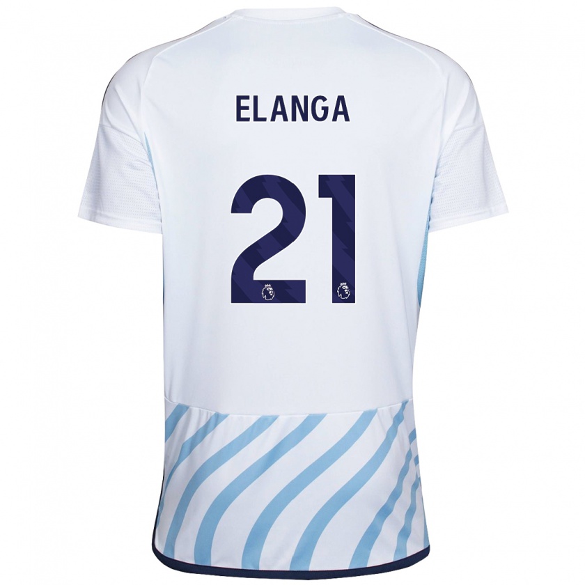 Kandiny Muži Anthony Elanga #21 Biela Modrá Dresy Idegenbeli Csapatmez 2023/24 Triĭká