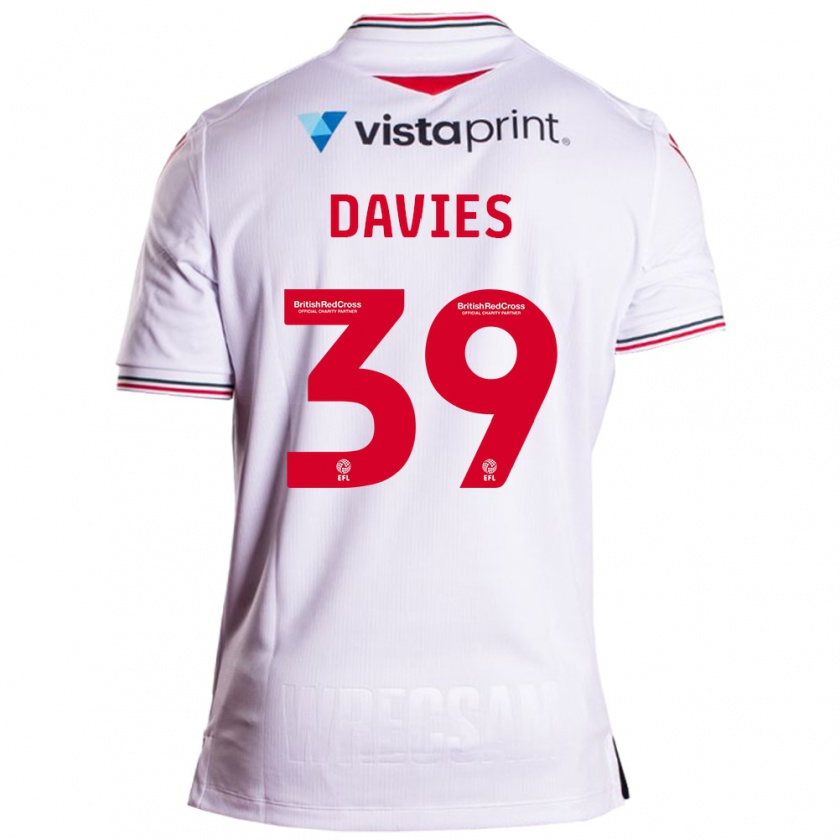 Kandiny Muži Daniel Davies #39 Biely Dresy Idegenbeli Csapatmez 2023/24 Triĭká