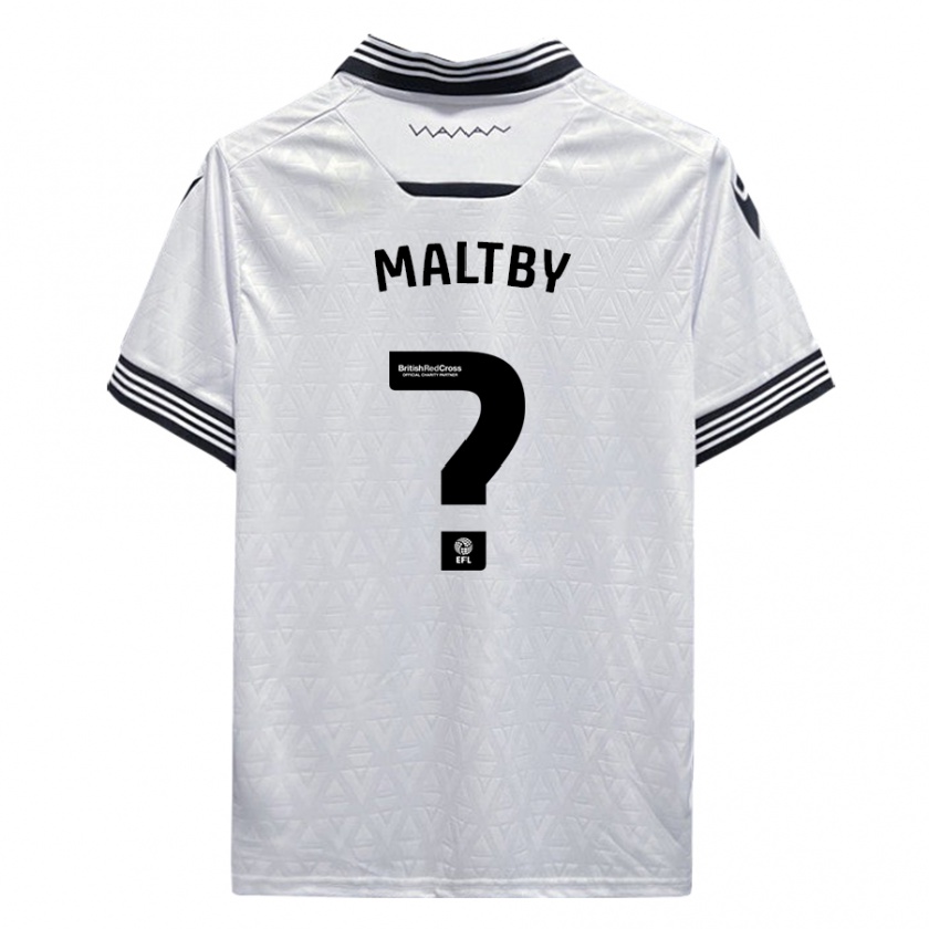 Kandiny Muži Mackenzie Maltby #0 Biely Dresy Idegenbeli Csapatmez 2023/24 Triĭká