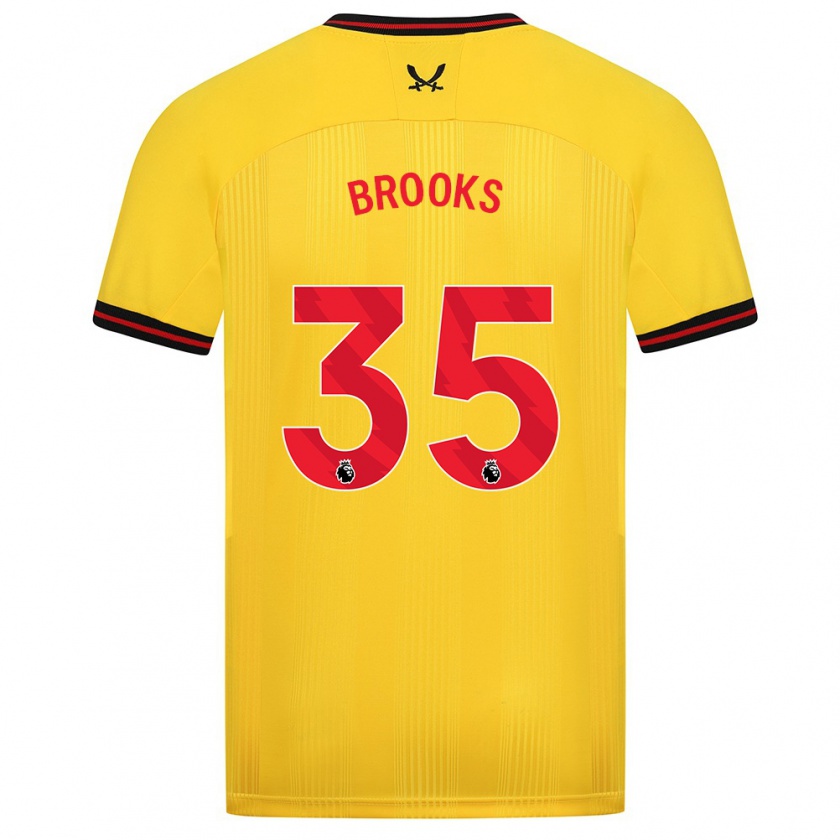 Kandiny Muži Andre Brooks #35 Žltá Dresy Idegenbeli Csapatmez 2023/24 Triĭká