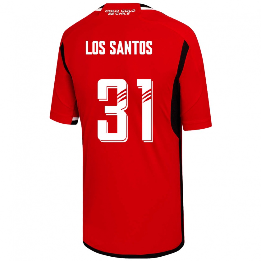 Kandiny Muži Matías De Los Santos #31 Červená Dresy Idegenbeli Csapatmez 2023/24 Triĭká