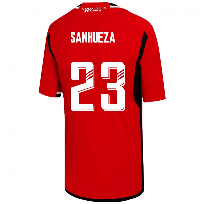 Kandiny Muži Nicol Sanhueza #23 Červená Dresy Idegenbeli Csapatmez 2023/24 Triĭká