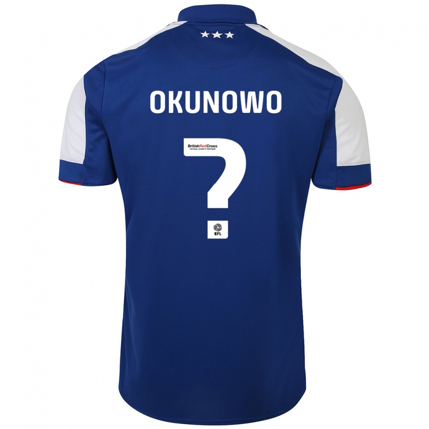 Kandiny Ženy Emmanuel Okunowo #0 Modrá Dresy Hazai Csapatmez 2023/24 Triĭká
