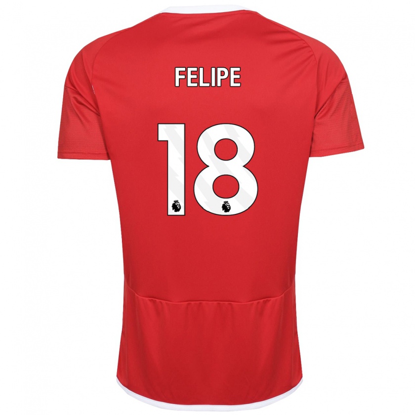 Kandiny Ženy Felipe #18 Červená Dresy Hazai Csapatmez 2023/24 Triĭká