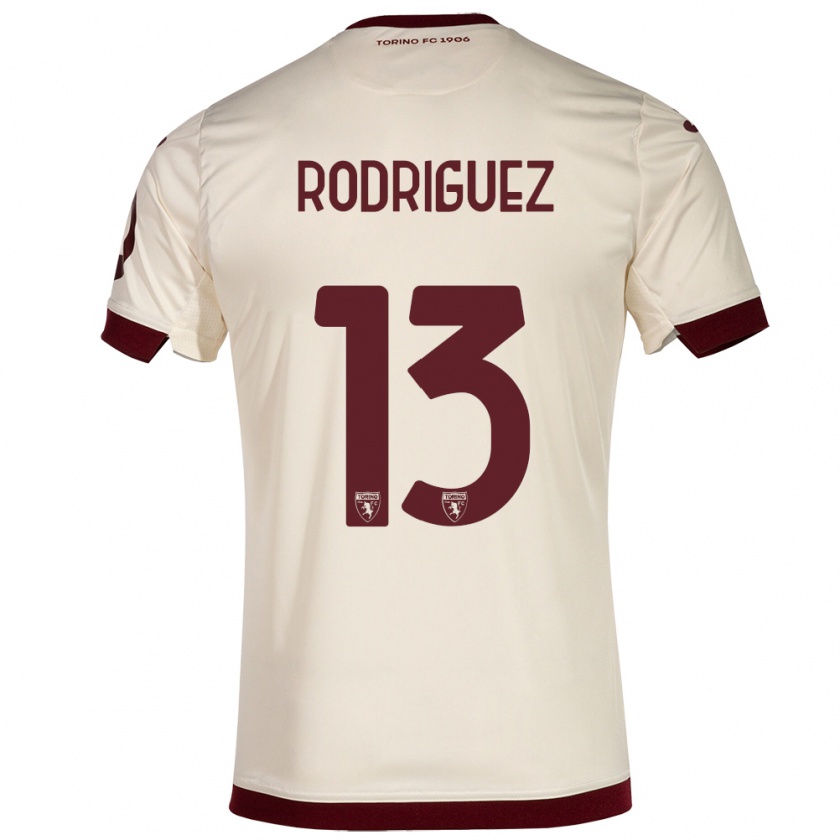 Kandiny Ženy Ricardo Rodríguez #13 Šampanské Dresy Idegenbeli Csapatmez 2023/24 Triĭká